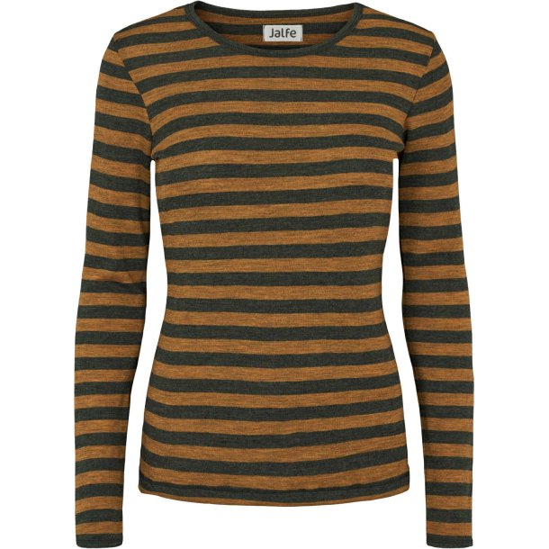 Stribet bluse i merino uld Jalfe 