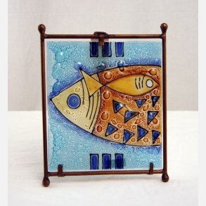 Glansbillede i jern ramme