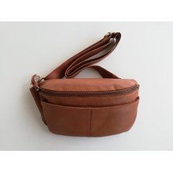 Bumbag Agnes cognac farvet skind