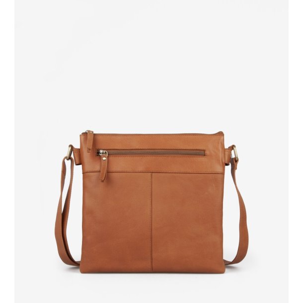 Crossbody skind taske Ansa cognac 