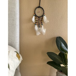 Drmmefanger i brun med perler 