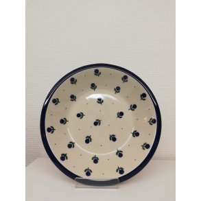 Dyb tallerken i polsk keramik 