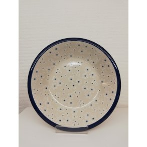 Dyb tallerken i polsk stentj 