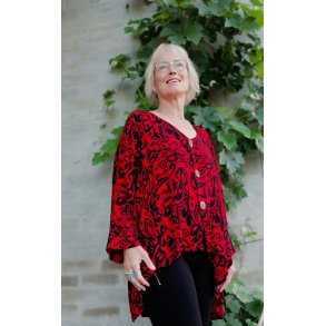 Flot jakke i krinklet bomuld med lommer og knapper