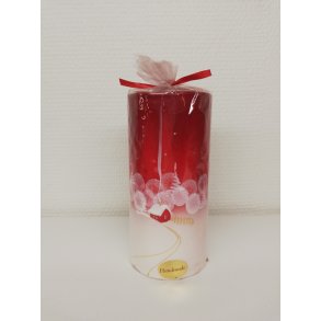 Hndmalet stearinlys rd 