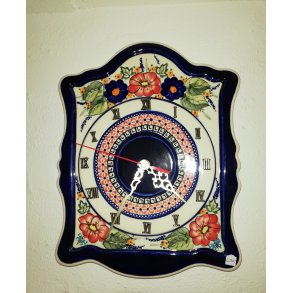 Hndmalet vgur i polsk keramik med meget smukt mnster