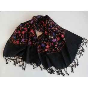 Indisk traditionel trklde i uld med broderi