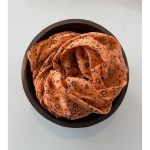 Italiensk trklde i orange med blomster