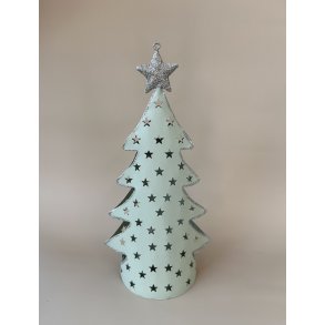 Juletr i metal til lys