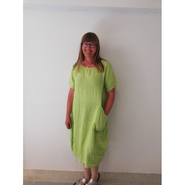 Kjole i lime grn hr one size
