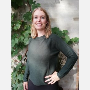 Mansted strik bluse Mosque dark green 