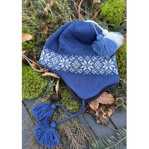 Marine bl hue i uld, foret med fleece. 