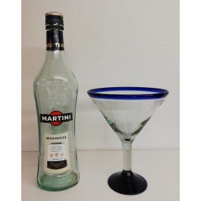 Martini glas bl med stilk