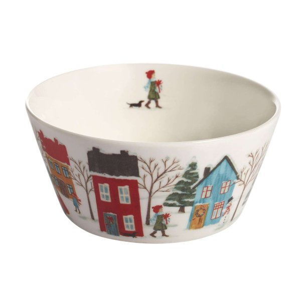 Porcelns skl med vinter motiv