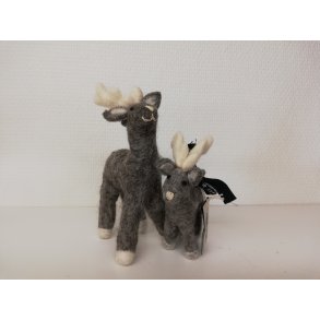 Rensdyr i hndfiltet uld fra Nepal