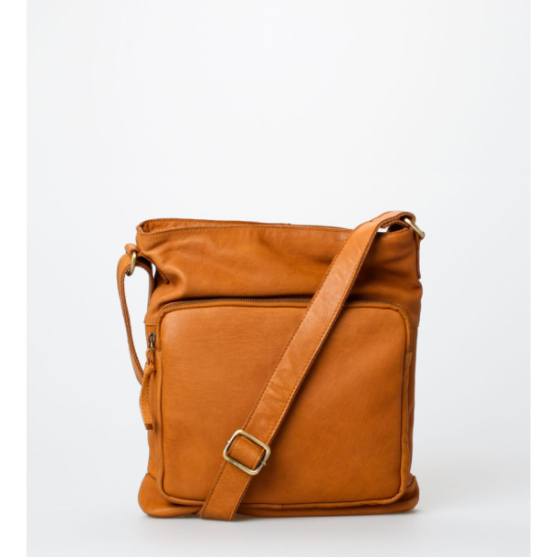 Skulder skindtaske Maggie cognac