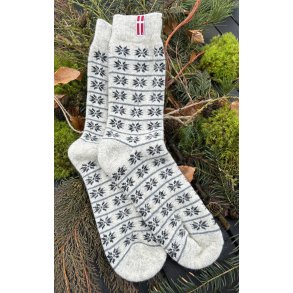 Sokker 80 % uld med flag