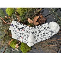 Strik uld sokker med spapagje