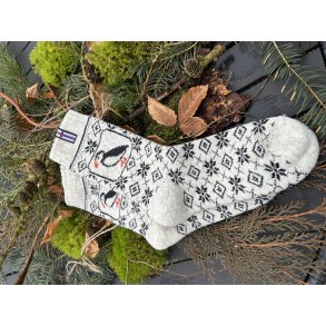 Strik uld sokker med spapagje