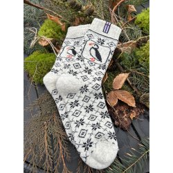 Strik uld sokker med spapagje