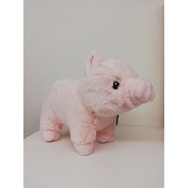 Tjdyr bamse gris i bldt materiale 