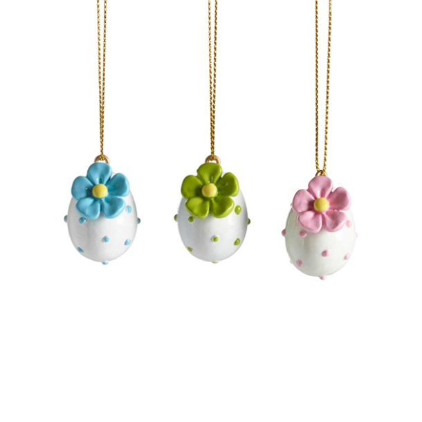 Tre sm pske g med blomst gren ophng