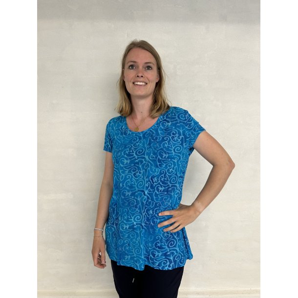Turkis bluse hndmalet viskose