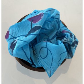 Turkis trklde med store blomster