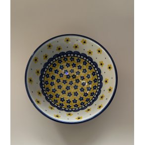 Ymersk�l i polsk keramik med gule blomster 